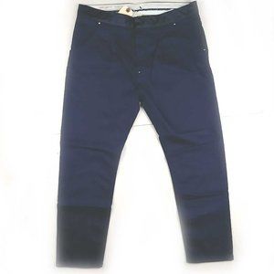 NWT Cycle Baggy Blue Denim Button Fly Capris Size 28/22 Italy